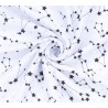 MTT Kis textil pelenka  3 db - Fehér alapon fekete csillagképek