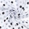 MTT Nagy textil pelenka (120x120) - Fehér alapon fekete és szürke pöttyök
