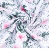 MTT Nagy textil pelenka (120x120) - Fehér alapon rózsaszín virágok