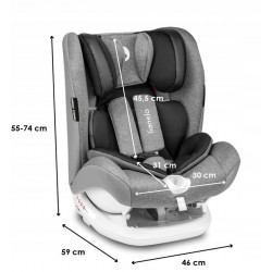 Lionelo Oliver Isofix gyermekülés 9-36 Kg - Stone