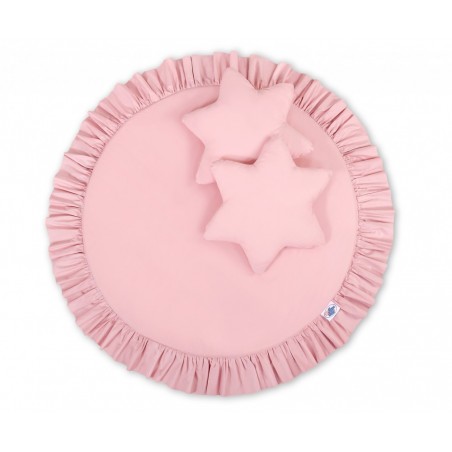 BabyLion Prémium Textil játszószőnyeg - párnákkal - Rózsaszín