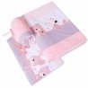 BabyLion Prémium 5 részes ágyneműhuzat szett - Rózsaszín macik
