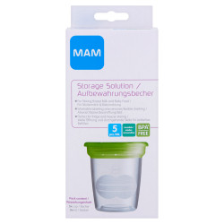 MAM Anyatej-tároló pohár (5 db) - Zöld
