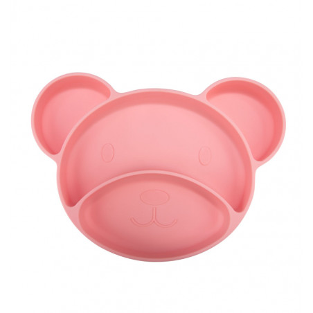Canpol Maci szilikonos tányér tapadókoronggal - Rózsaszín