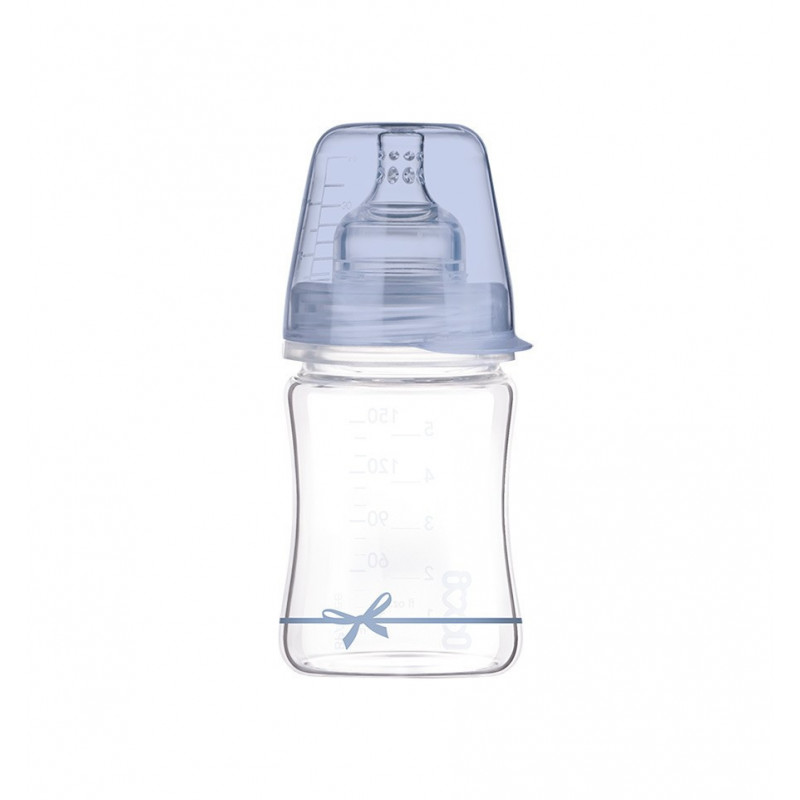 Lovi DiamondGlass Üvegből készült cumisüveg 150 ml (0h+) - Baby Shower Boy