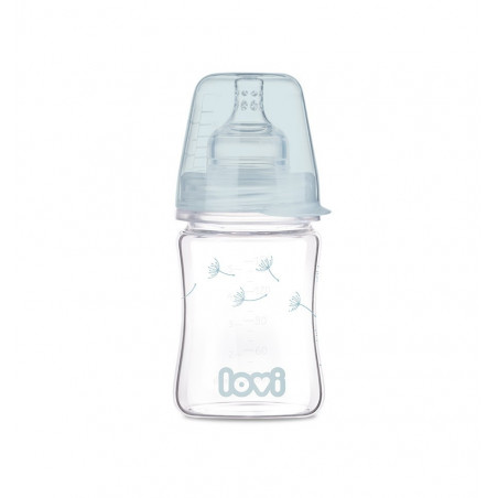 Lovi DiamondGlass Üvegből készült cumisüveg 150 ml (0h+) - Botanic