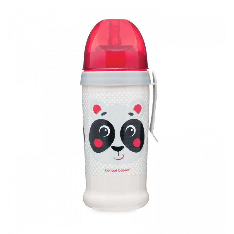 Canpol Sport itatópohár cseppmentes szívószállal  350 ml (12h+) - Panda