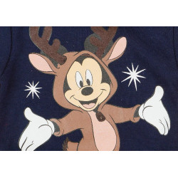 AB Hosszú ujjú pamut body - Sötétkék - Karácsonyi Mickey (68)