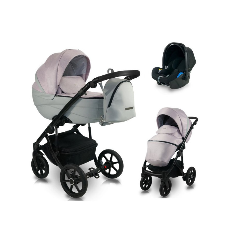 Bexa Ideal multifunkciós babakocsi 3in1 - I06 gray-pink + K2 Kite