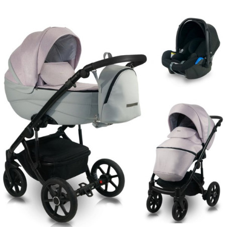 Bexa Ideal multifunkciós babakocsi 3in1 - I06 gray-pink + K2 Kite