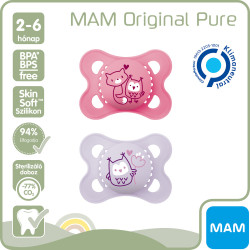 MAM Original Pure szilikon cumi dupla (2-6 hónap) (2023) - Róka és Bagoly