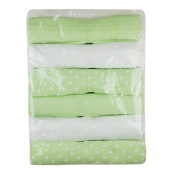 ABR Textil pelenka 6 db - Zöld - Fehér
