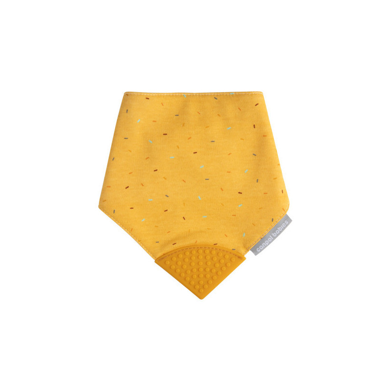 Canpol Textil nyálkendő rágókával - Sárga