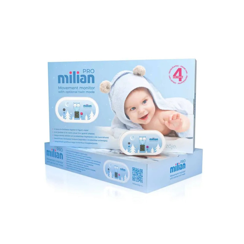Milian légzésfigyelő - Pro Twins - 4db érzékelőlappal, ikerbabáknak