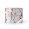 Cangaroo Ajándékdobozos plüss takaró (90x75 cm) - Plüss elefánt játékkal - Rózsaszín csillagok