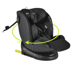 Cangaroo Castor I-Size 360°-ban forgatható ISOFIX gyermekülés (40-150 cm) - Fekete