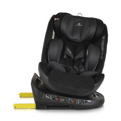 Cangaroo Castor I-Size 360°-ban forgatható ISOFIX gyermekülés (40-150 cm) - Fekete