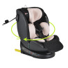 Cangaroo Castor I-Size 360°-ban forgatható ISOFIX gyermekülés (40-150 cm) - Púder