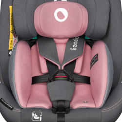 Lionelo Bastiaan One I-Size 360°-ban forgatható ISOFIX gyermekülés (40-150 cm) - Pink Rose