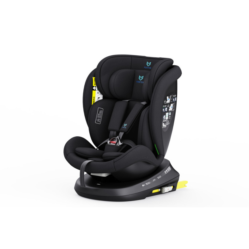 Foxter I-Size 360°-ban forgatható ISOFIX gyermekülés (40-150 cm) - Black