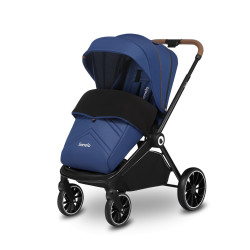 Lionelo Mika 3in1 multifunkciós babakocsi - Blue Navy + Astrid I-Size babahordozó - Beige Sand