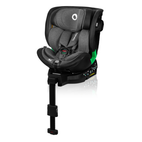 Lionelo Harmony I-Size 360°-ban forgatható ISOFIX gyermekülés (40-150 cm) - Grey Graphite Leather