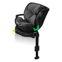 Lionelo Harmony I-Size 360°-ban forgatható ISOFIX gyermekülés (40-150 cm) - Grey Graphite Leather