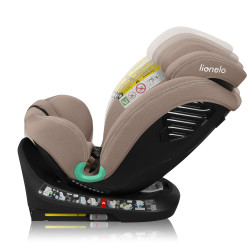 Lionelo Bastiaan One I-Size 360°-ban forgatható ISOFIX gyermekülés (40-150 cm) - Beige Sand