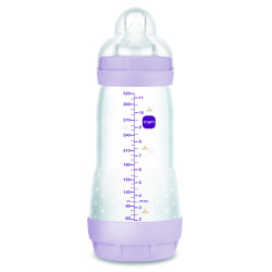 MAM Anti-Colic Matt cumisüveg 320 ml (2024) - 4h+ - Lila - Zsiráf