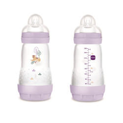 MAM Anti-Colic Matt cumisüveg 260 ml (2024) - 2h+ - Lila - Tigris	