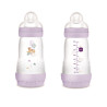 MAM Anti-Colic Matt cumisüveg 260 ml (2024) - 2h+ - Lila - Tigris	