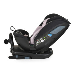 Cangaroo Gravity I-Size 360°-ban forgatható ISOFIX gyermekülés, SPS oldalvédelemmel (40-150 cm) - Rózsaszín