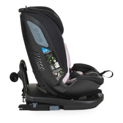 Cangaroo Gravity I-Size 360°-ban forgatható ISOFIX gyermekülés, SPS oldalvédelemmel (40-150 cm) - Rózsaszín