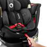 Lionelo Navy I-Size 360° forgatható ISOFIX gyermekülés (40-150cm) - Black Red