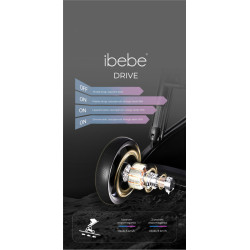 IBEBE i-Stop&Drive Gloss multifunkciós elektromos babakocsi 2in1 - Orange 