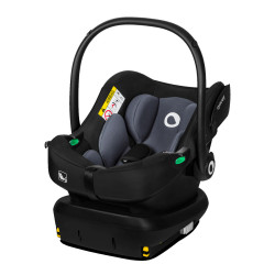 Lionelo Astrid I-Size Babahordozó + bázistalp Set (40-87 cm) - Black Grey