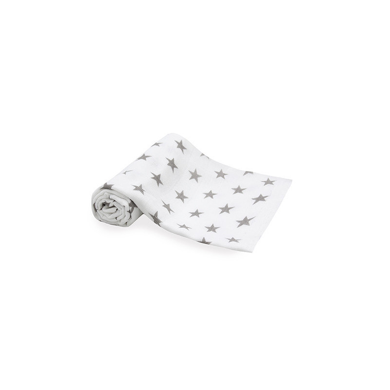 Scamp Tetra Textil pelenka szett (3db) - Fehér alapon szürke csillagok