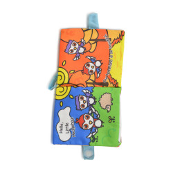Jollybaby Textil bébijáték kiskönyv Montessori fakopáncs - Narancs