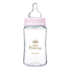 Canpol babies EasyStart anti-kólikás cumisüveg Royal Baby 240ml (3h+) - Little Princess - Rózsaszín