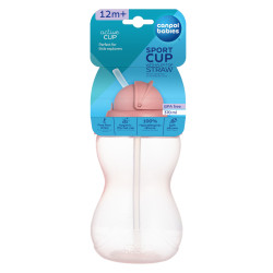 Canpol babies Sport itatópohár szívószállal 370ml (12h+) - Rózsaszín