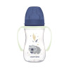 Canpol babies EasyStart anti-kólikás cumisüveg világító fogantyúval 240ml (3h+) - Sleepy Koala - Kék