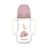 Canpol babies EasyStart anti-kólikás cumisüveg világító fogantyúval 240ml (3h+) - Sleepy Koala - Rózsaszín