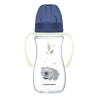 Canpol babies EasyStart anti-kólikás cumisüveg világító fogantyúval 300ml (12h+) - Sleepy Koala - Kék