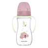 Canpol babies EasyStart anti-kólikás cumisüveg világító fogantyúval 300ml (12h+) - Sleepy Koala - Rózsaszín