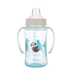 Canpol babies Cseppmentes Szilikon tanulópohár világító fogantyúval 240ml (6h+) Exotic Animals - Kék