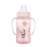Canpol babies Cseppmentes Szilikon tanulópohár világító fogantyúval 240ml (6h+) Exotic Animals - Rózsaszín