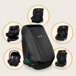 Lionelo Thermal Cover gyermekülés védőhuzat túlmelegedés ellen - Ezüst-Fekete
