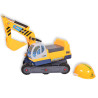 Moni Toys Excavator ráülős kanalas munkagép sisakkal - Sárga