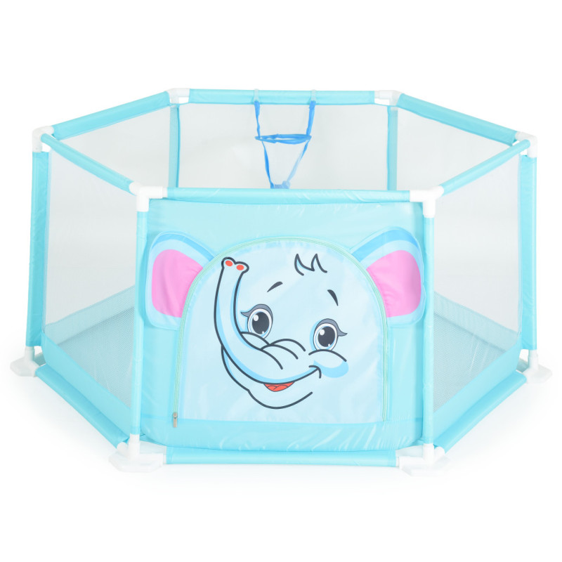 Moni Toys Labdamedence 50db színes labdával 146x65,5cm - Kék - Elefánt