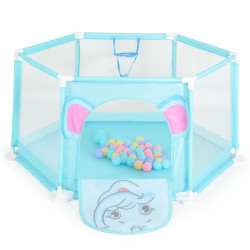 Moni Toys Labdamedence 50db színes labdával 146x65,5cm - Kék - Elefánt